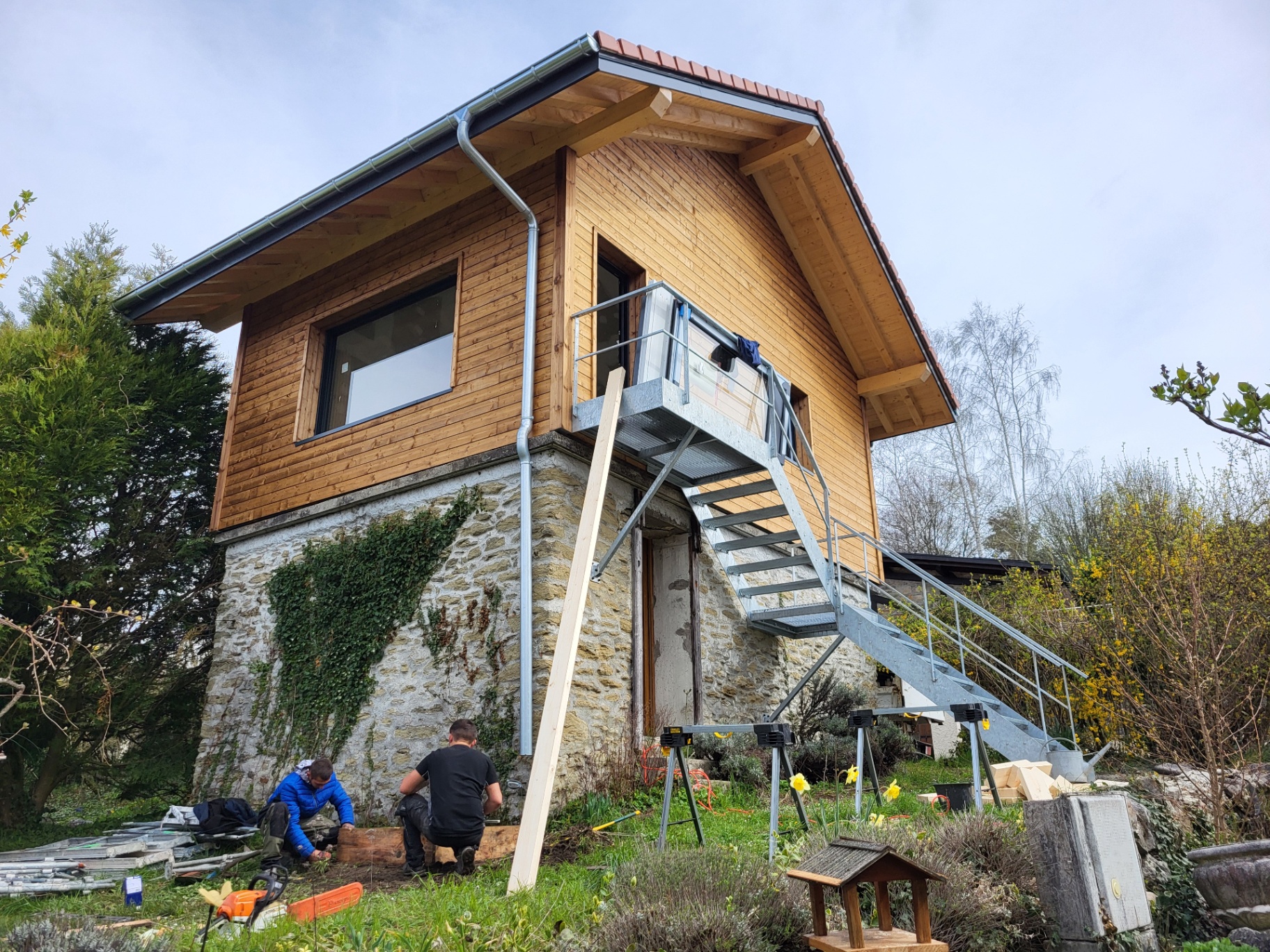 Surélévation d'un garage en ossature bois — Secteur Annecy / Genevois — visuel 7