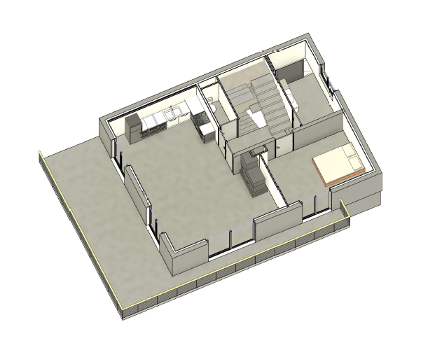 Rénovation intérieure d'une maison à Curienne (Savoie) — Étude — Existant, projet & 3D (3)